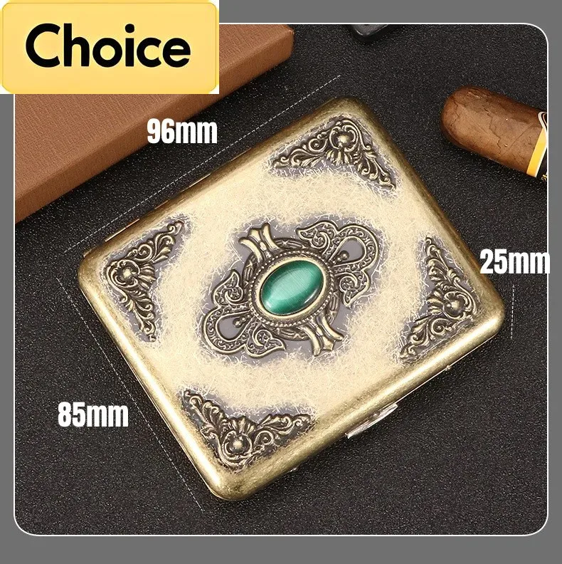 Premium Cigar Case - Vintage Relief jade Capacity 20pcs Cigarette