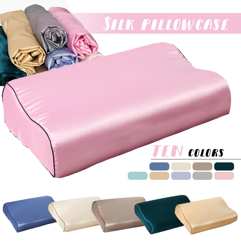 Silk Pillowcase - Imitation Silk Satin Latex Pillowcase for