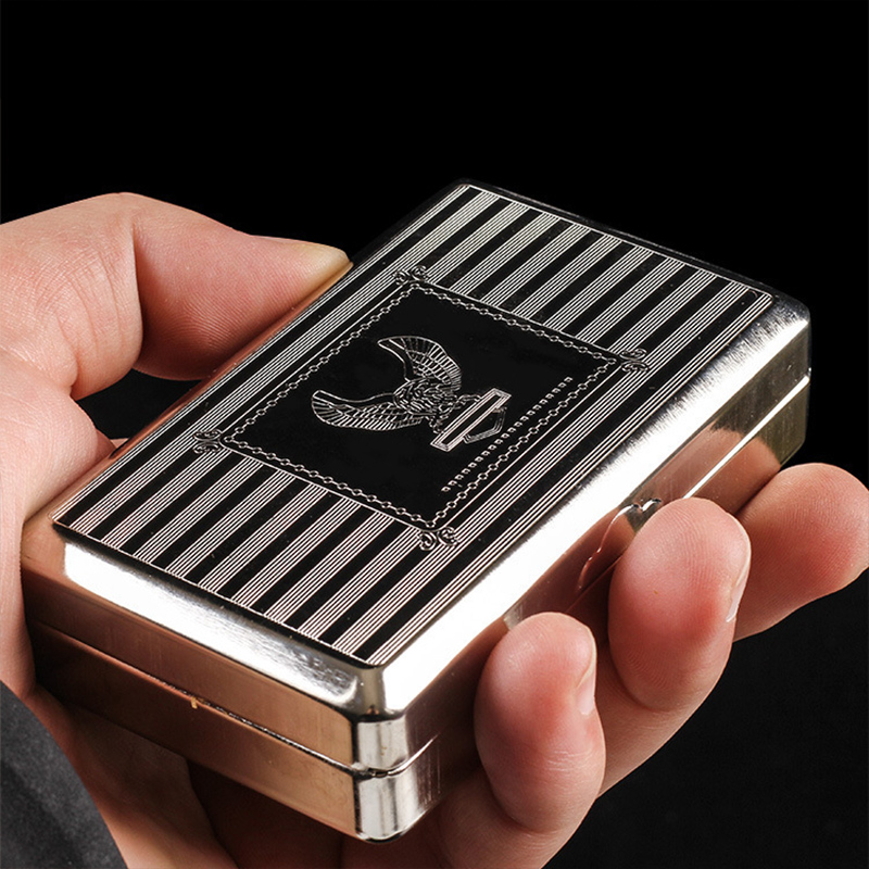Premium Cigar Case - Portable Metal Tobacco Storage Vintage Classic