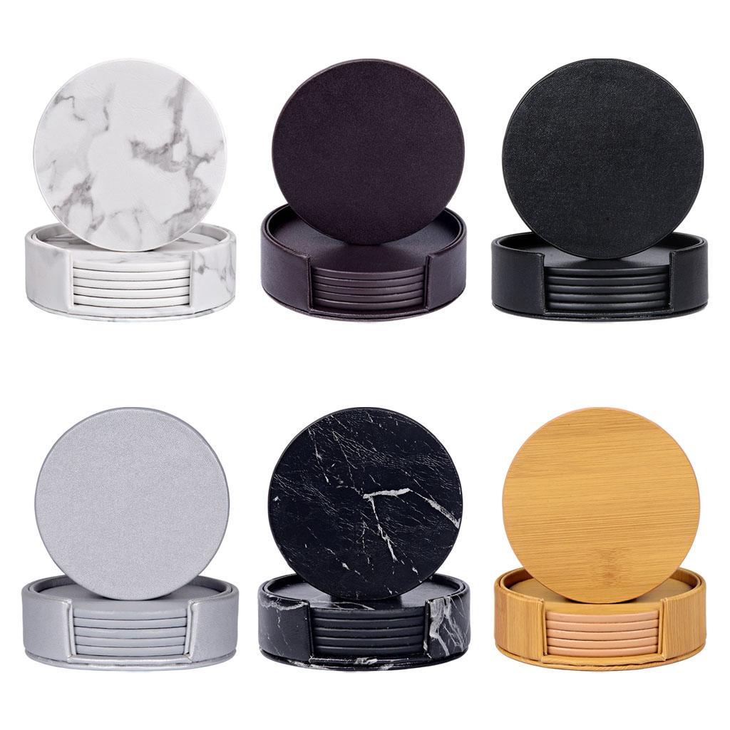 Round Marble Coasters with Hol - Marble Coaster Set ulasan dan harga