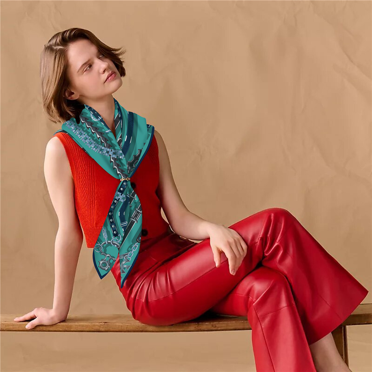 Twill Silk Cashmere Scarf Luxu - Cashmere Scarf ulasan dan harga