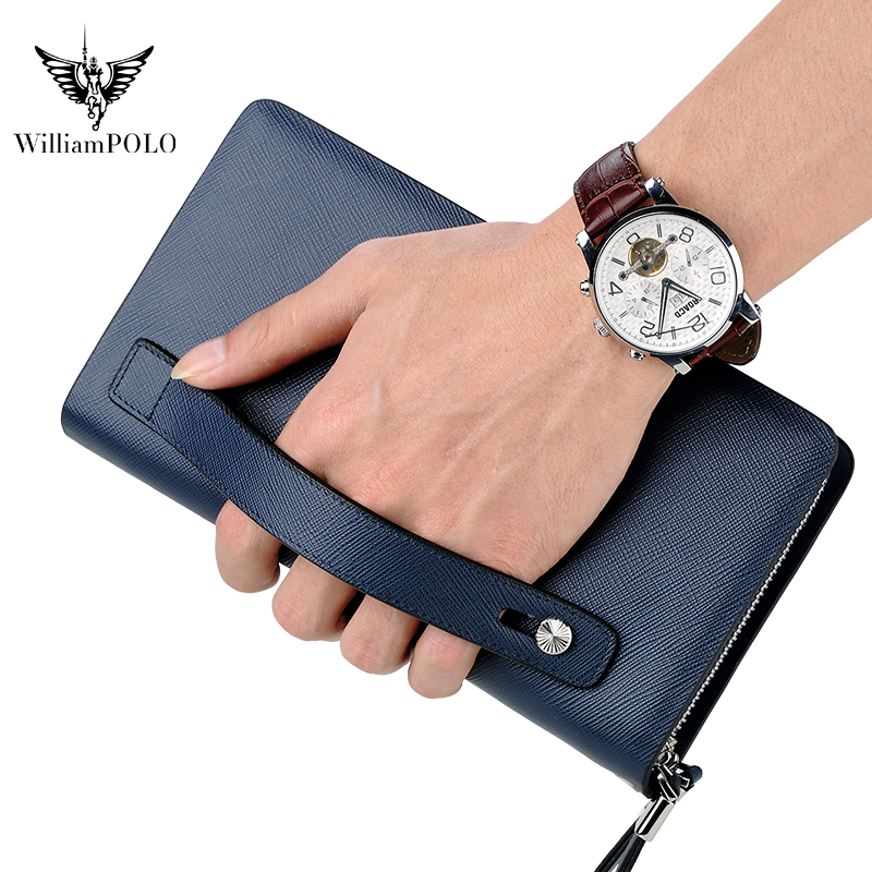 WILLIAMPOLO Luxury Men's Leath - Leather Wallet Men ulasan dan harga