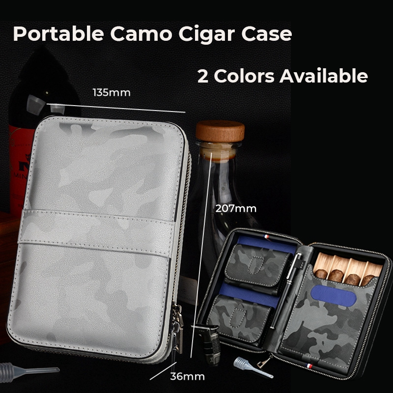 Leather Travel Cigar Case Hold - Premium Cigar Case ulasan dan harga