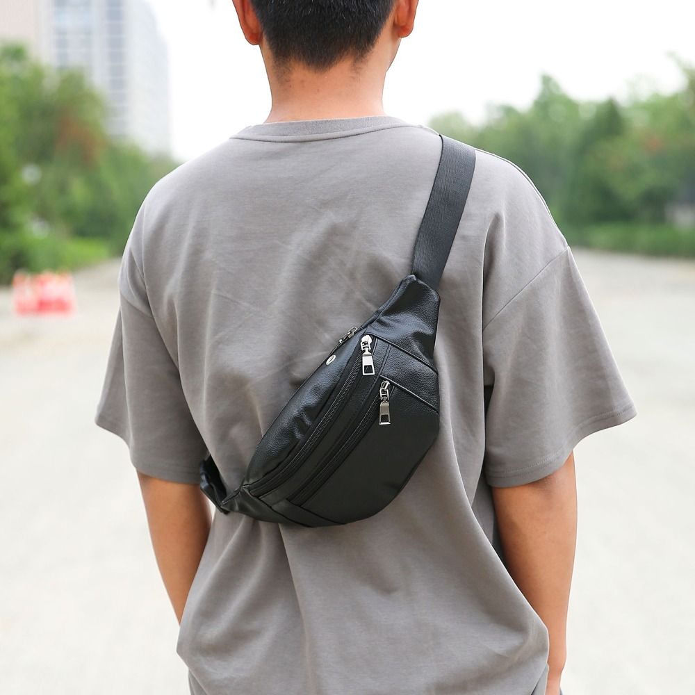 Multifunctional Crossbody Cash - Leather Wallet Men ulasan dan harga