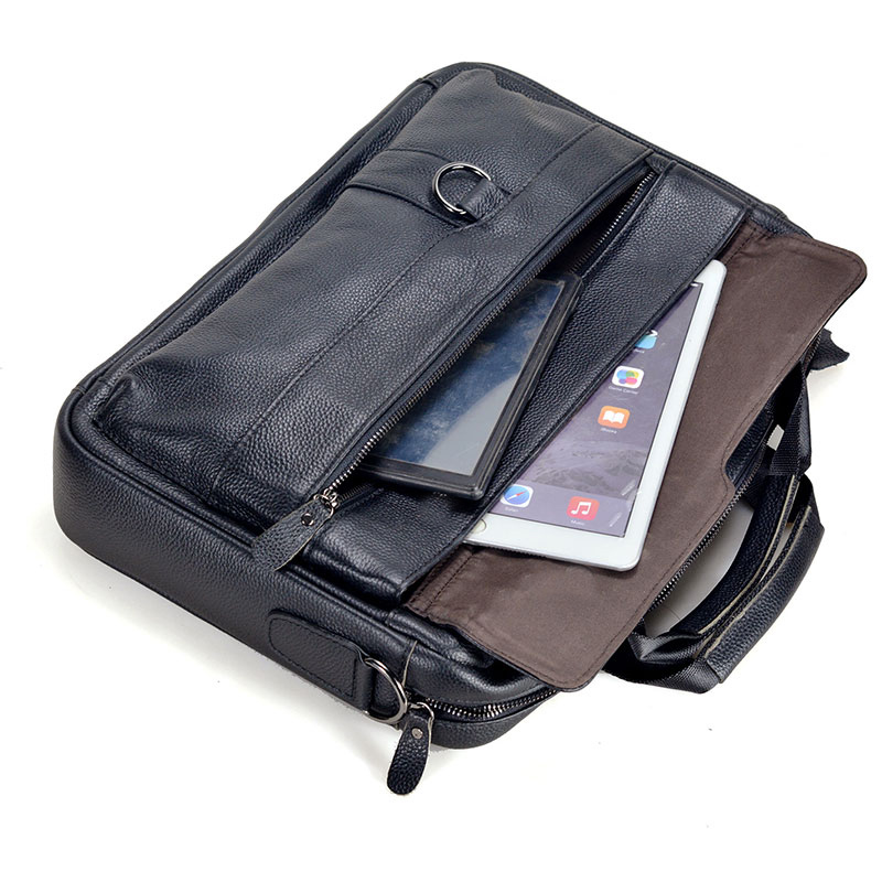 Large Men's Genuine Leather Ha - Leather Briefcase ulasan dan harga