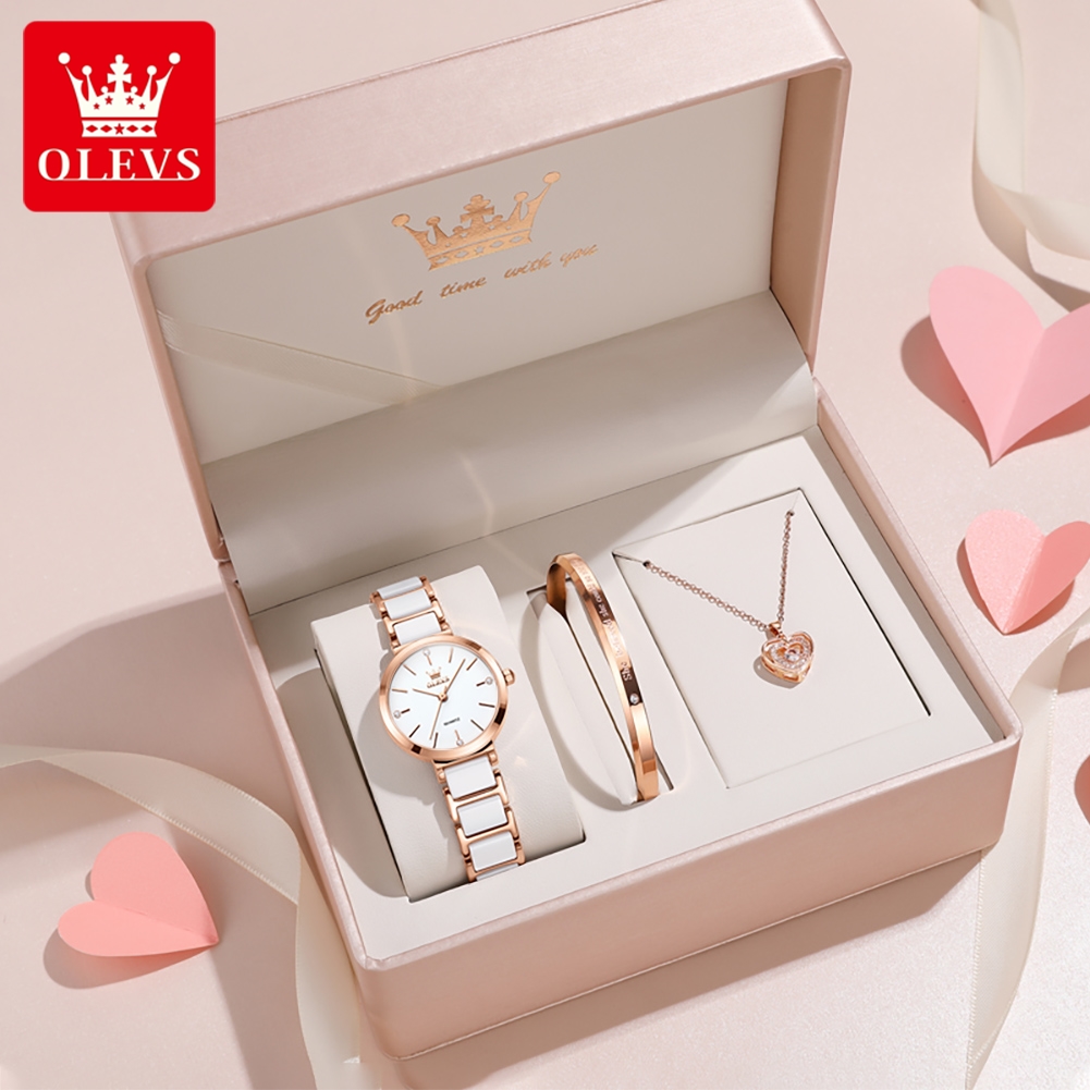 OLEVS Women Watch 5877 Luxury  - Luxury Gift Set ulasan dan harga