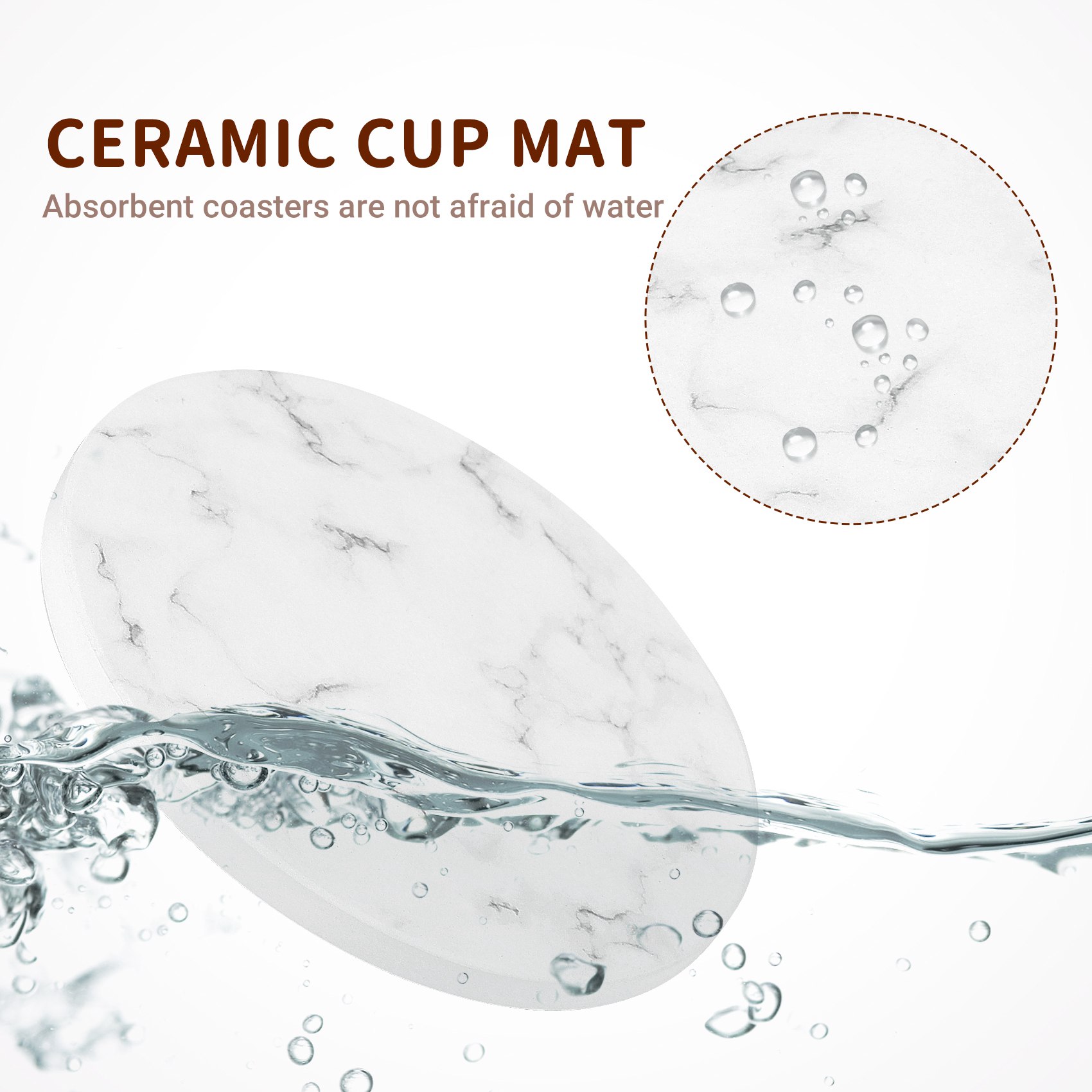ABAH-Absorbent Coasters For Dr - Marble Coaster Set ulasan dan harga