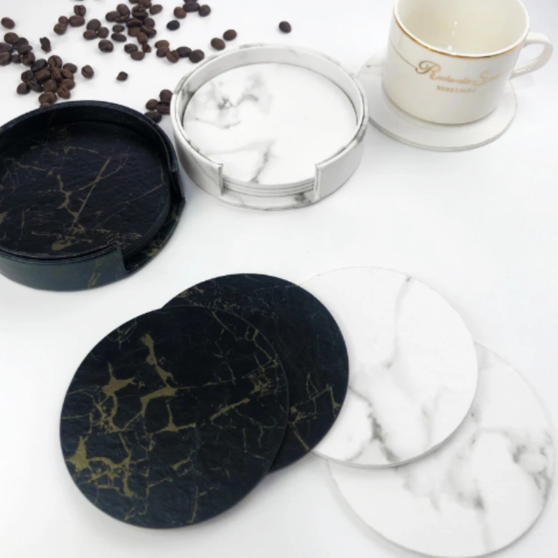 6pcsMarble Coaster Artificial  - Marble Coaster Set ulasan dan harga