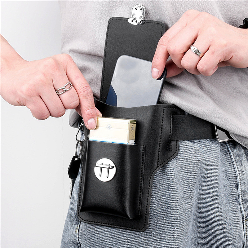 Men Belt Cellphone Loop Holste - Leather Wallet Men ulasan dan harga