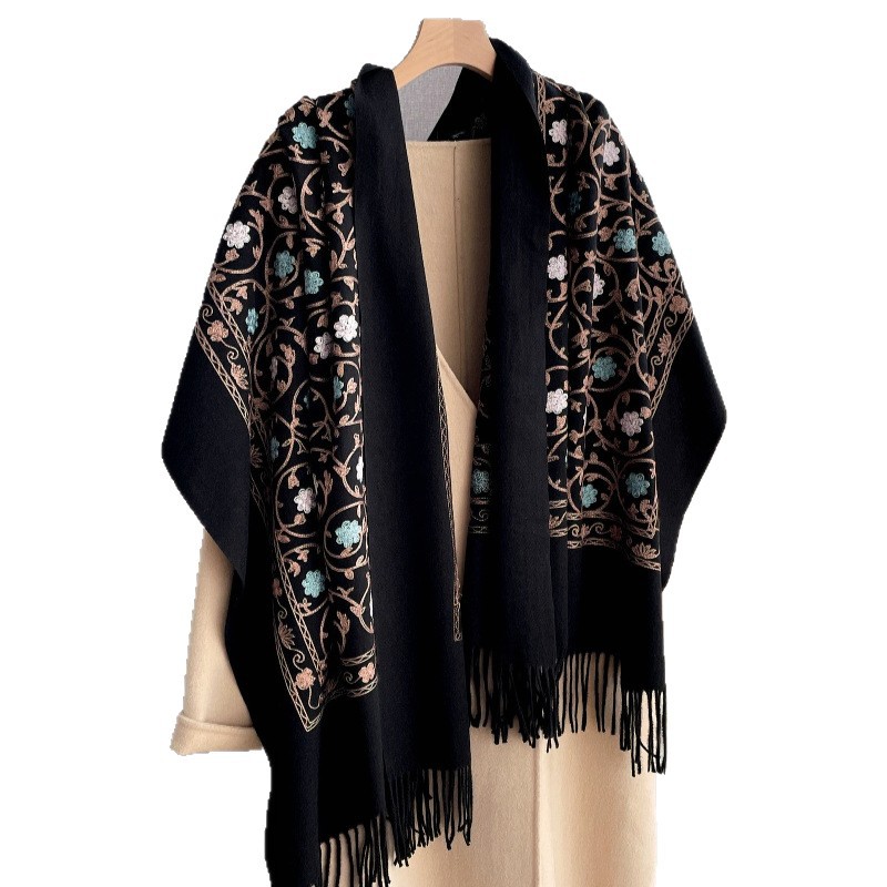 2025 New Embroidery Cashmere S - Cashmere Scarf ulasan dan harga