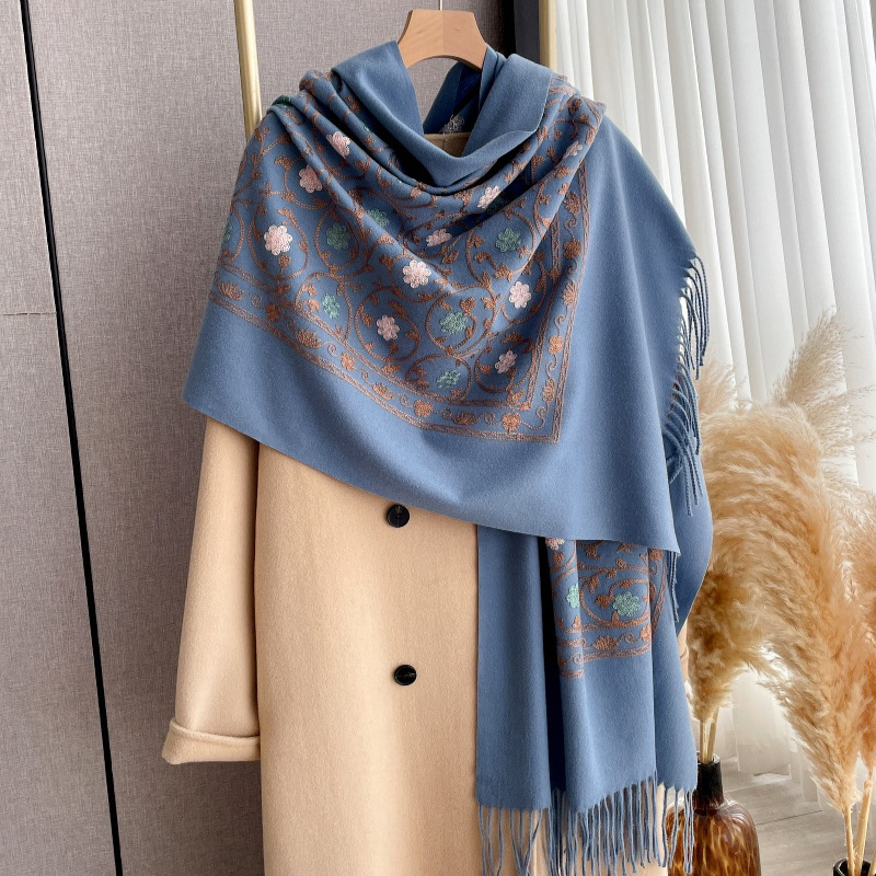 2025 New Embroidery Cashmere S - Cashmere Scarf ulasan dan harga