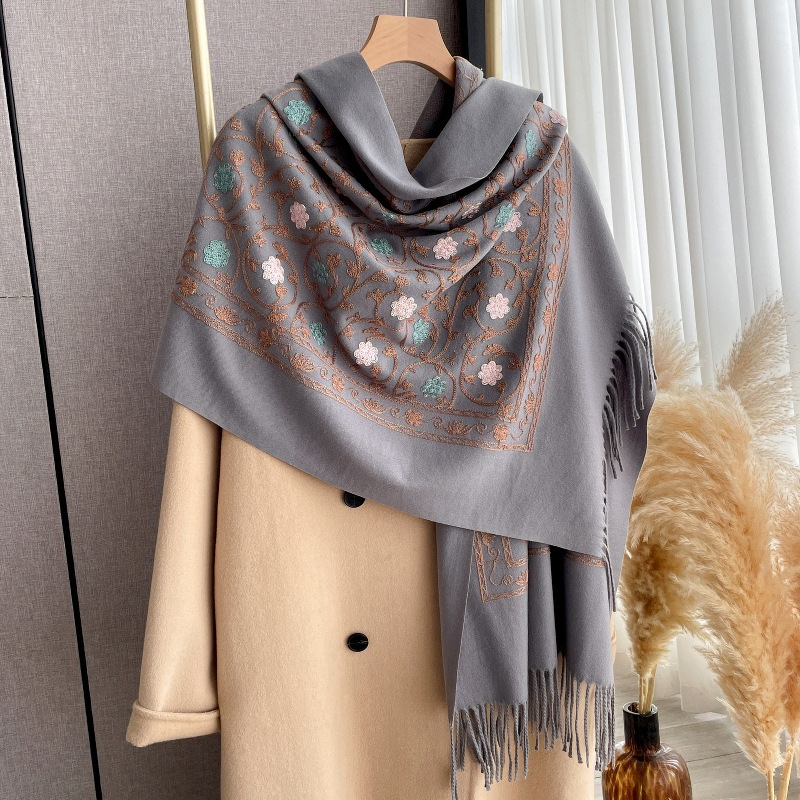 2025 New Embroidery Cashmere S - Cashmere Scarf ulasan dan harga