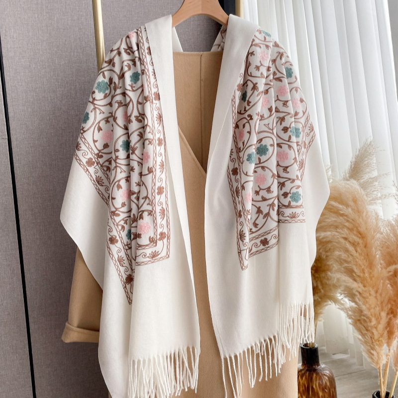 2025 New Embroidery Cashmere S - Cashmere Scarf ulasan dan harga