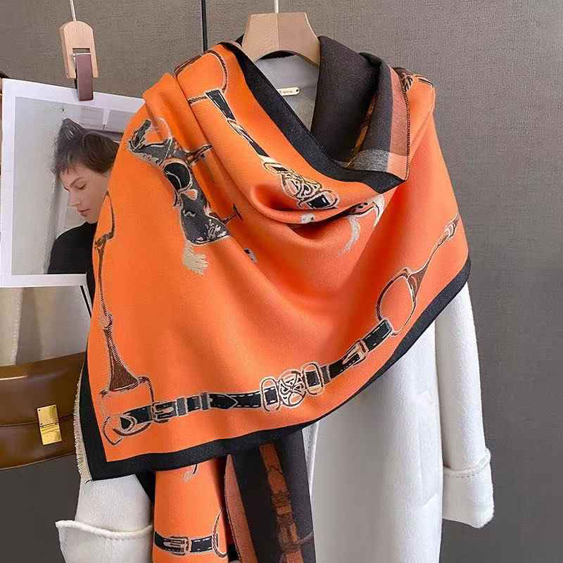 Retro Rider Horse Imitation Ca - Cashmere Scarf ulasan dan harga