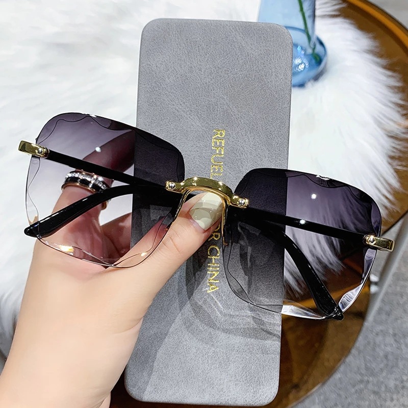 1/3PCS New Rimless Women's Sun - Designer Sunglasses ulasan dan harga