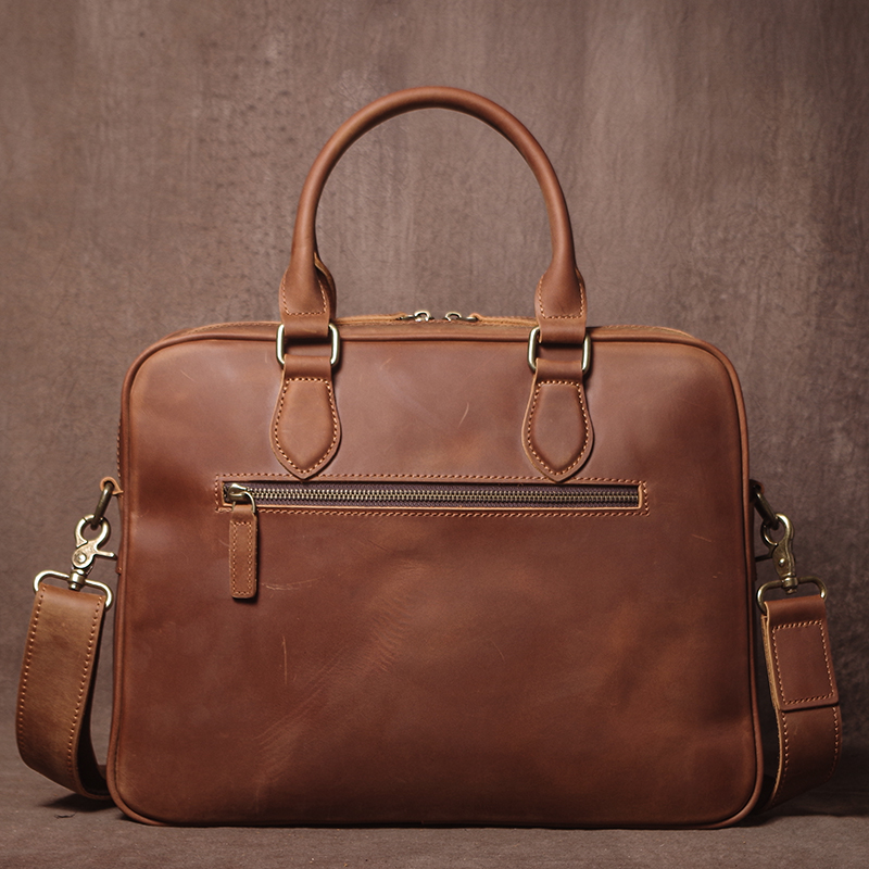 GURO Men Crazy Horse Cowhide B - Leather Briefcase ulasan dan harga
