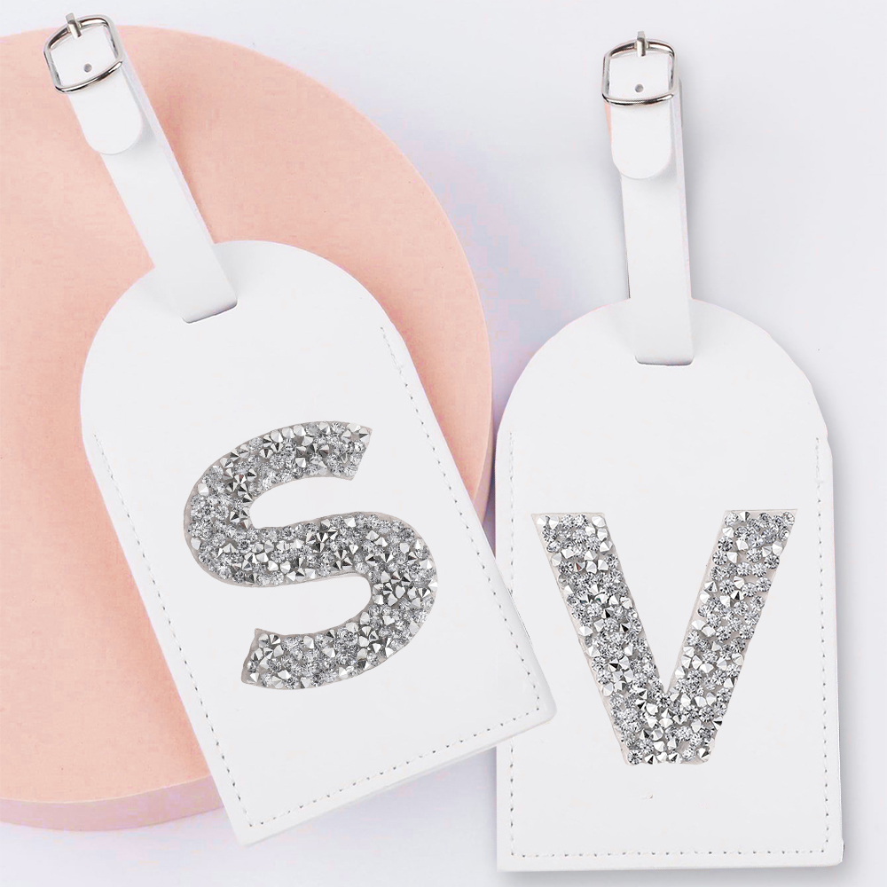 A-Z Rhinestone Monogram Leathe - Travel Luggage Set ulasan dan harga