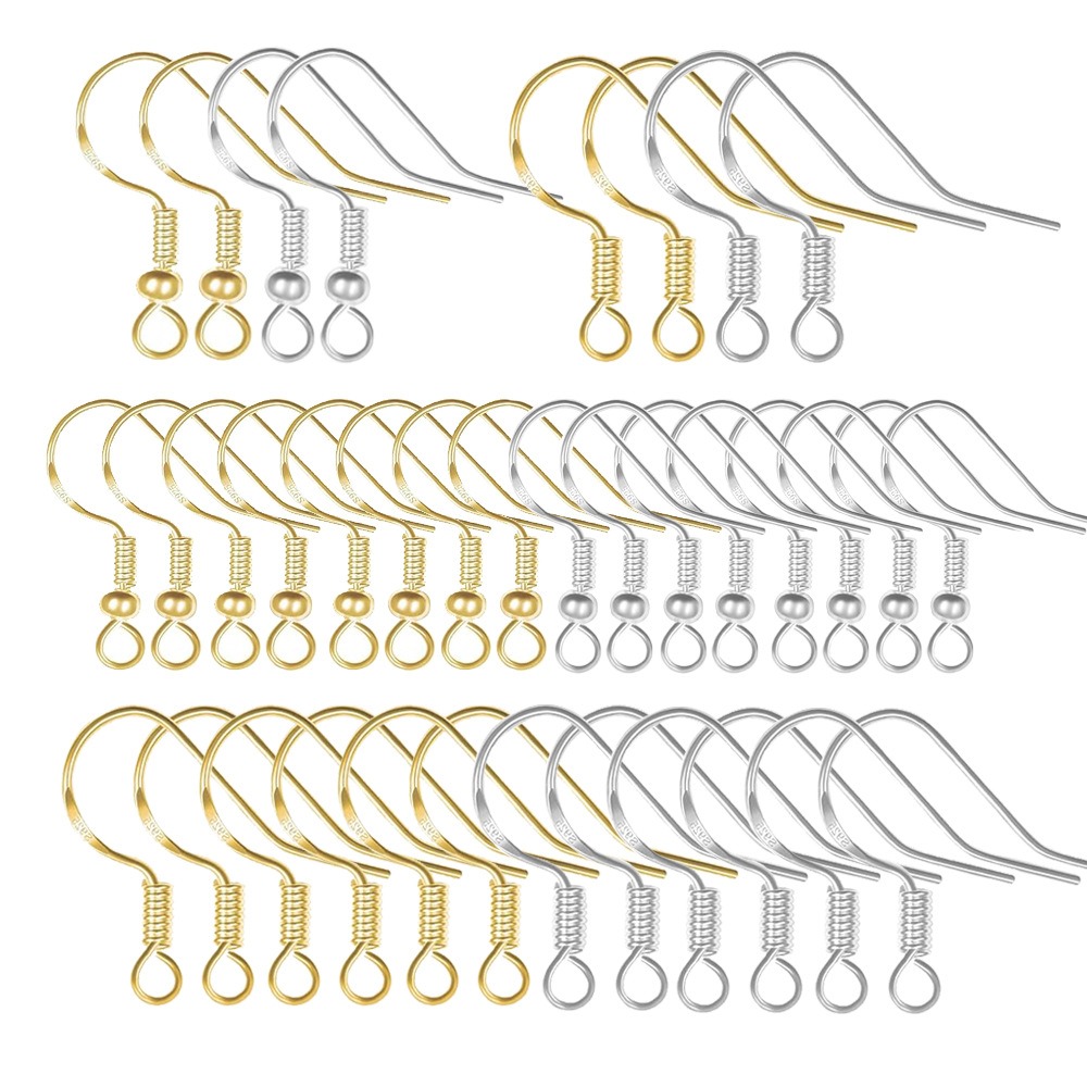 Gold Plated Earring Hooks 100P - Gold Plated Jewelry ulasan dan harga