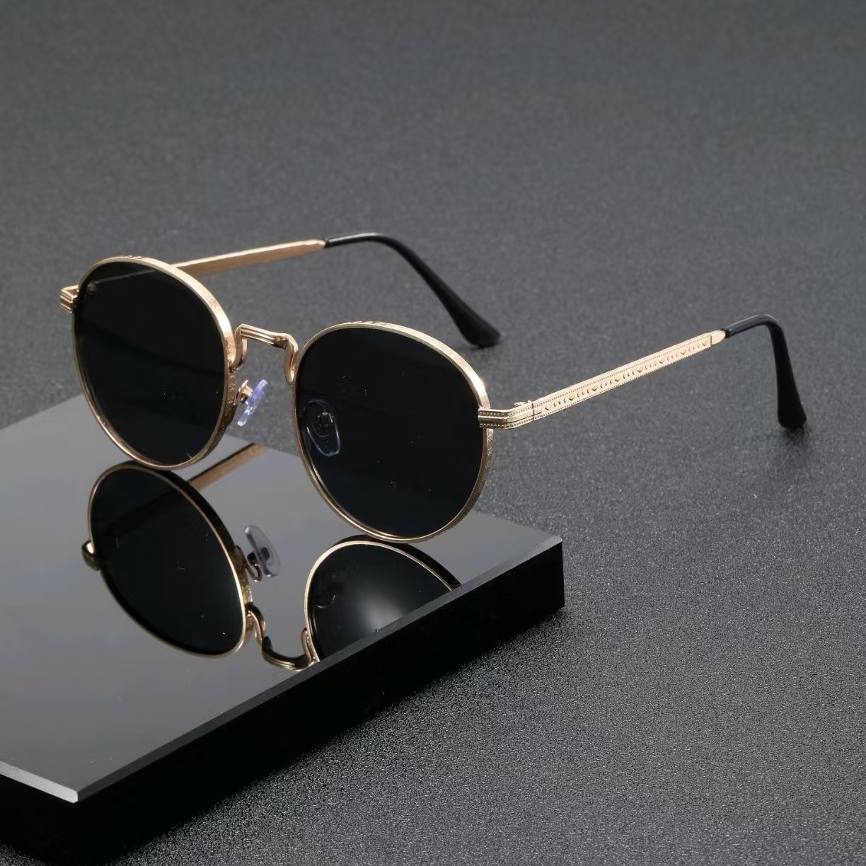 Fashion Classic Round Sunglass - Designer Sunglasses ulasan dan harga