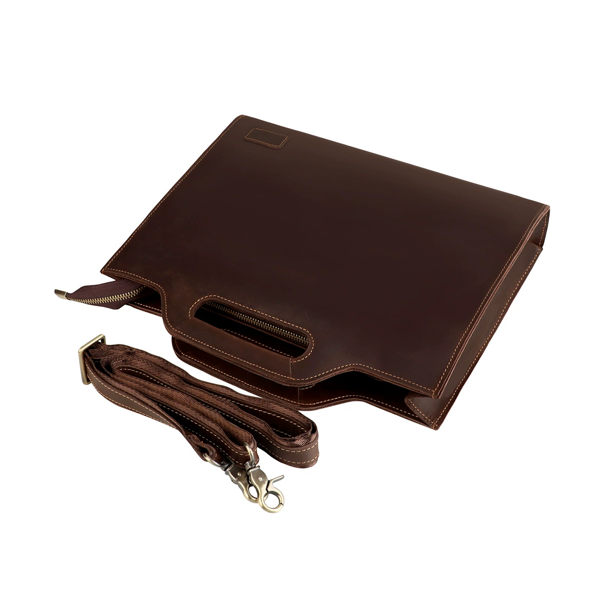 Men's laptop bag, men's should - Leather Briefcase ulasan dan harga