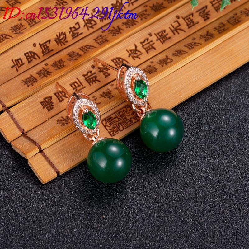 Natural Jade Bead Earrings Fas - Gold Plated Jewelry ulasan dan harga