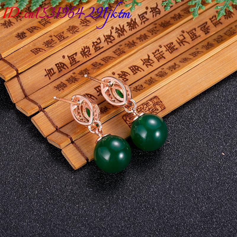 Natural Jade Bead Earrings Fas - Gold Plated Jewelry ulasan dan harga